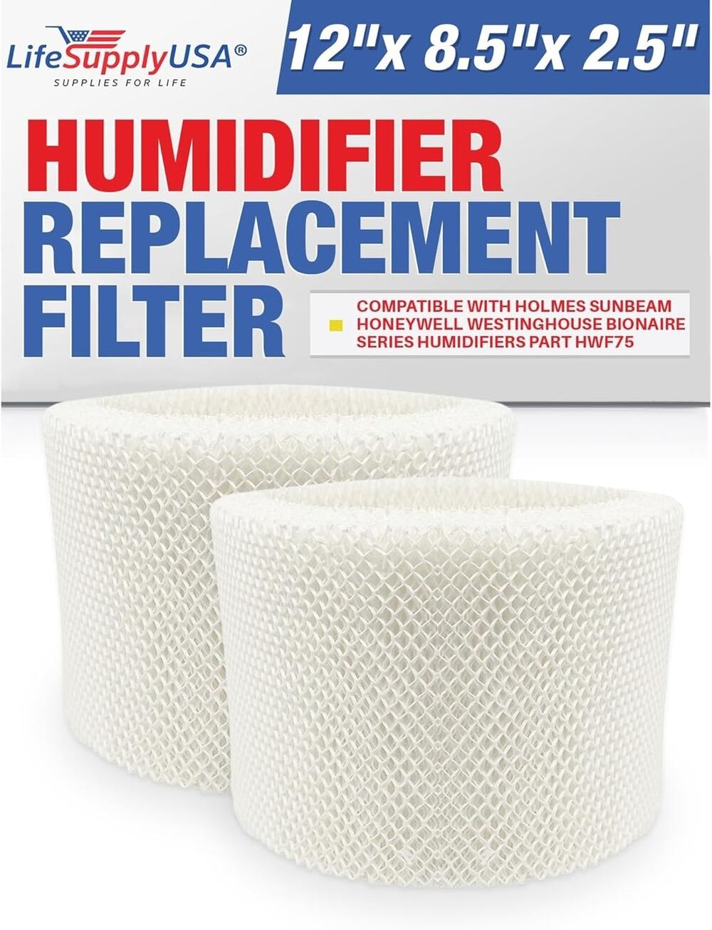 2 Pk Humidifier Filter Replacement HWF75 Wick Filter D Compatible Holmes Sunbeam